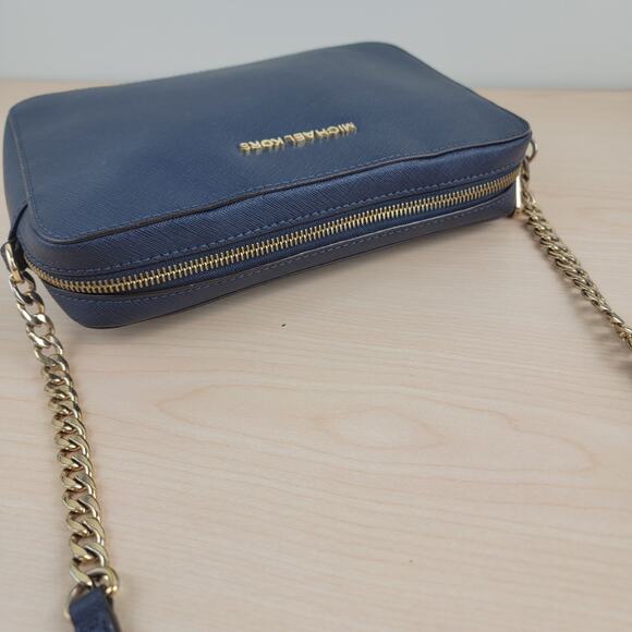 Michael Kors Navy Saffiano Leather Crossbody Bag - Picture 4 of 13